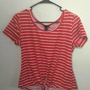 Red and White Striped T-Shirt